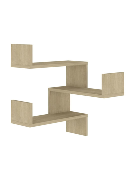Corner Wall Shelves Sonoma Oak (2 Pieces) 40x40x50cm