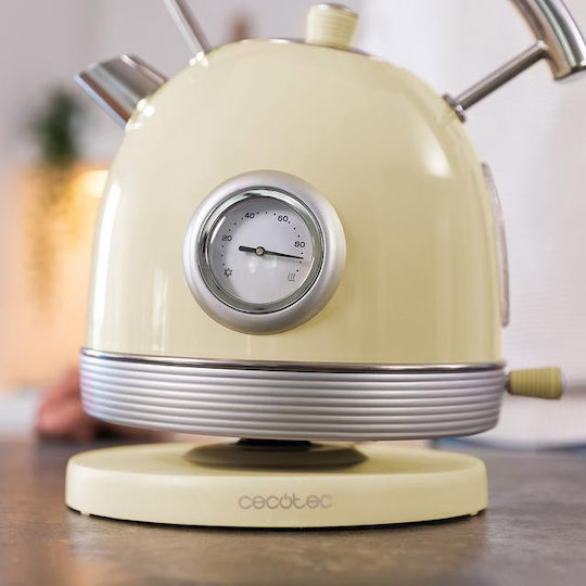 Cecotec Thermosense 420 Vintage Електрически Кана 1.8л 2200W Светложълт