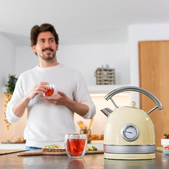 Cecotec Thermosense 420 Vintage Електрически Кана 1.8л 2200W Светложълт