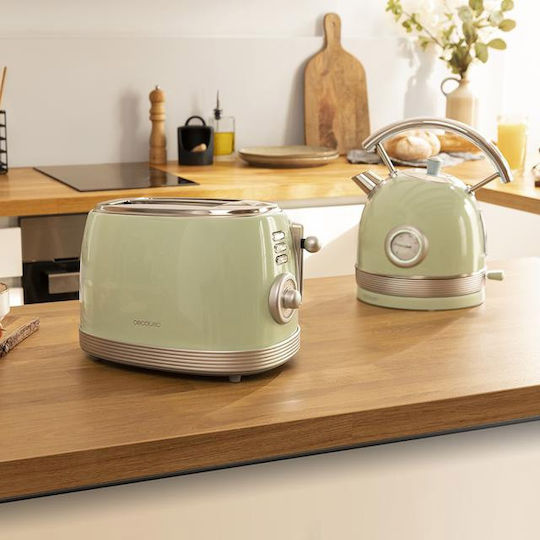 Cecotec Vintage 800 Φρυγανιέρα 2 Θέσεων 850W Πράσινη