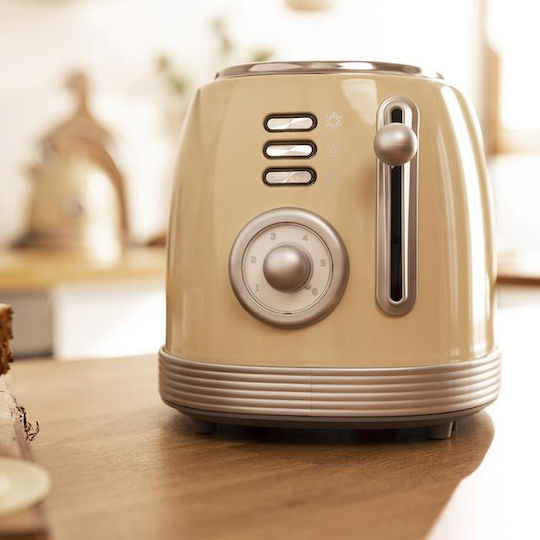 Cecotec Vintage 800 Φρυγανιέρα 2 Θέσεων 850W Κίτρινη