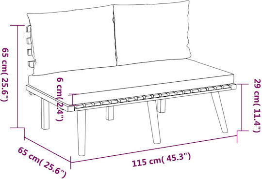 Garten- und Outdoor-Möbelsets 8 Stück Akazie mit Kissen