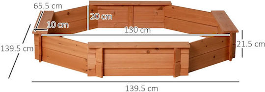 Outsunny Cutie de nisip 139.5x139.5x21.5cm.