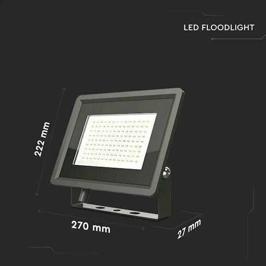 V-TAC Waterproof LED Floodlight 100W Warm White 3000K IP65
