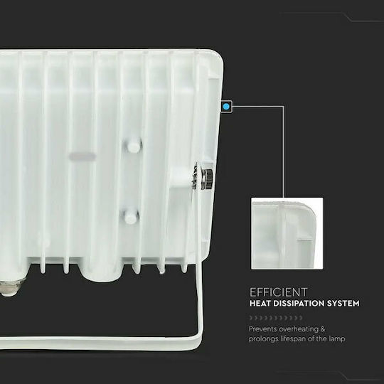 V-TAC F-class Waterproof LED Floodlight 30W Natural White 4000K IP65