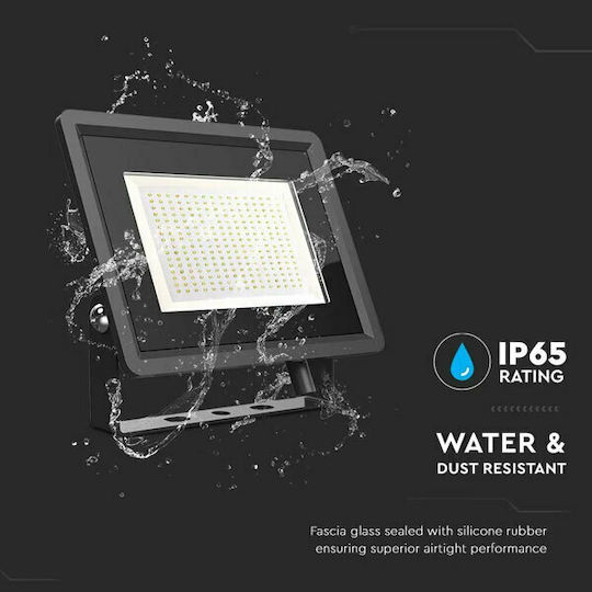 V-TAC F-class Waterproof LED Floodlight 200W Natural White 4000K IP65