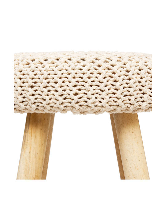 Stool For Kitchen Wooden Suzette Beige 31x31x43cm
