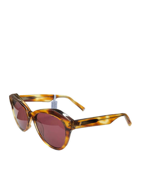 Kendall + Kylie Rose Women's Sunglasses with Brown Tartaruga Plastic Frame and Pink Lens KKS5095 707