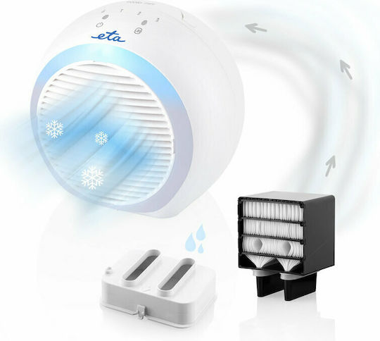 ETA Coolio Mini 1568 Mini-Klimaanlage Elektrisch Mit Wasser Und Beleuchtung 7W Weiß
