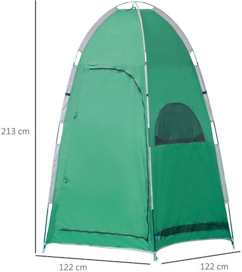 Outsunny Σκηνή Camping Τουαλέτας Πράσινη 122x122x213εκ.