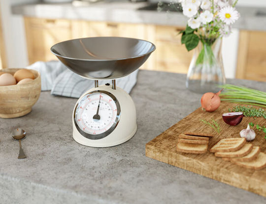 ETA Αναλογική Ζυγαριά Κουζίνας με Κάδο έως 5kg Μπεζ