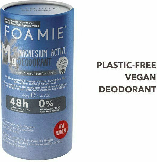Foamie Refresh Magnesium Active Αποσμητικό 48h σε Stick Χωρίς Αλουμίνιο 40gr