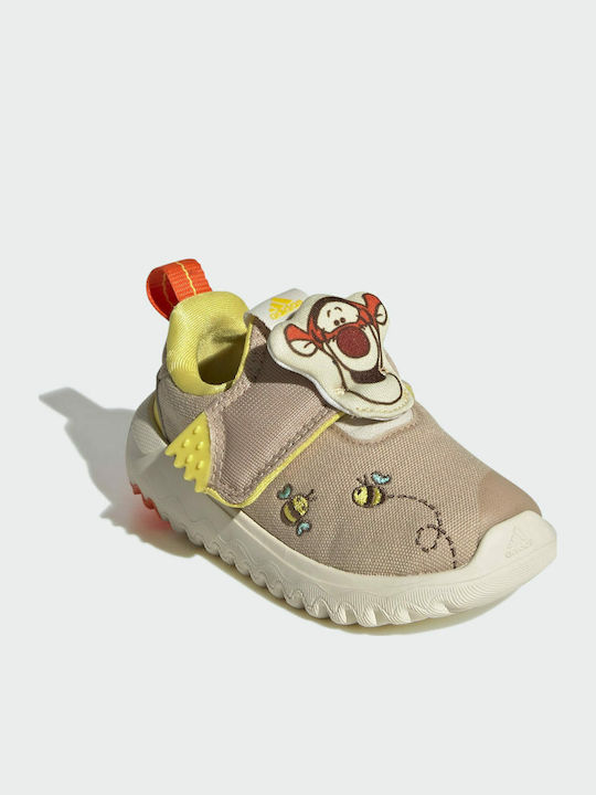 Suru365 Kids Sneakers with Scratch Magic Beige / Impact Yellow / Wonder White