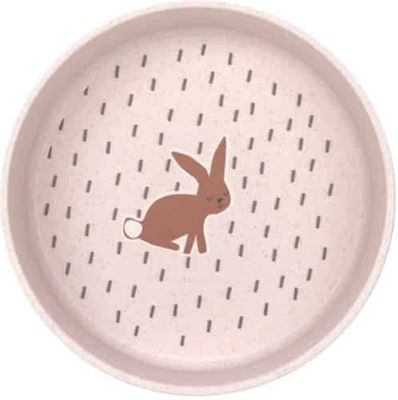 Laessig Baby Food Bowl Little Forest Rabbit made of Plastic Pink