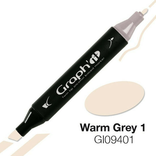 Graph' it Permanent Marker 0.8mm Warm Grey 1