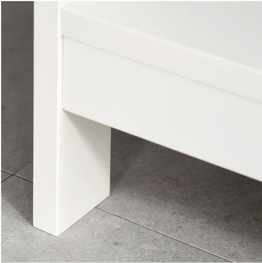 Wooden Console Table Λευκό L100xW30.5xH80cm