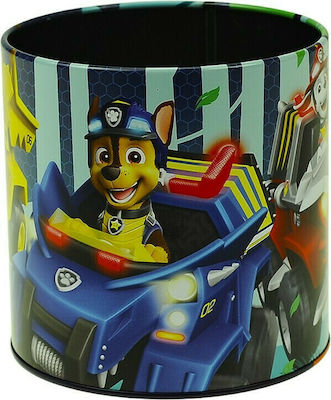 Metallische Stiftehalter Fancy Paw Patrol in Blau Farbe 10x10x11cm.