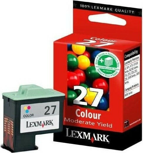 Lexmark 27 Γνήσιο Μελάνι Εκτυπωτή InkJet Μαύρο (10NX227E)