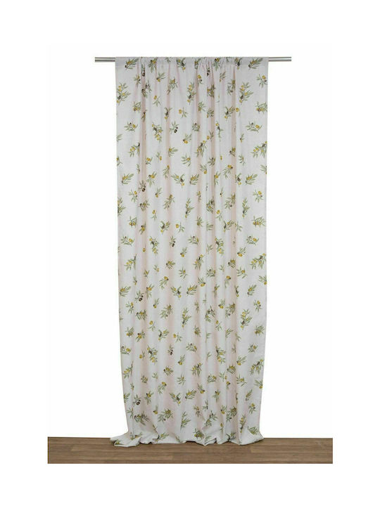 Viopros Перде с Плик с Писалка Олив Лонета Екрю 140x270см