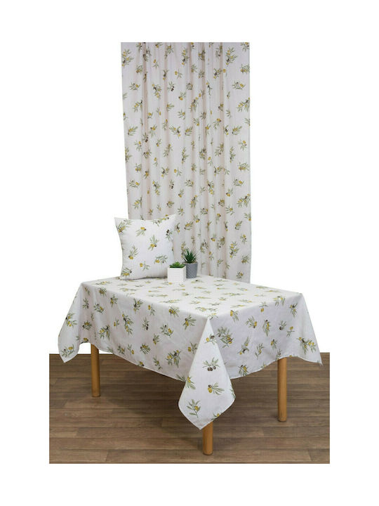 Viopros Перде с Плик с Писалка Оливково Екрю 280x270 см