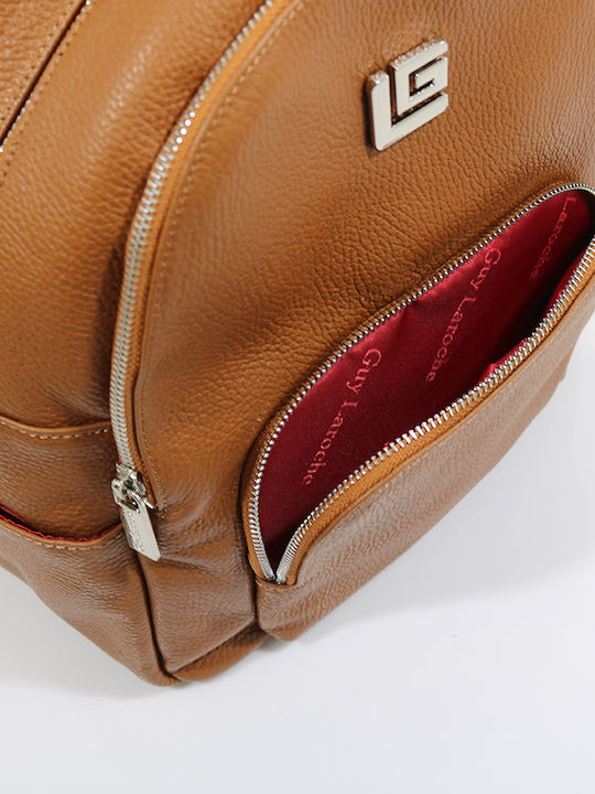 Piele Geantă pentru femei Rucsac Ταμπά/Silver