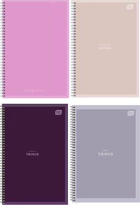 interDRUK Spiral Notebook Ruled B5 120 Sheets 4 Subjects 1pcs (Μiscellaneous colours)