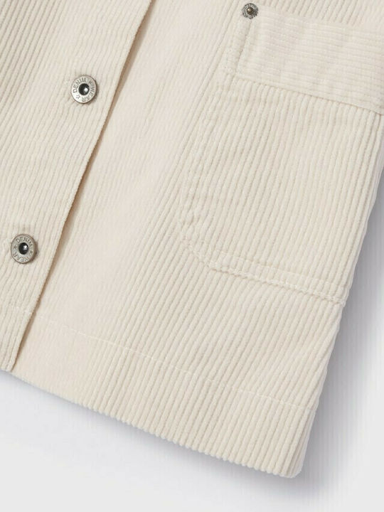 Kids' Corduroy Overall Skirt Monochrome Beige