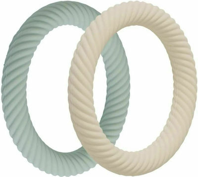 A Little Lovely Company Classic Teething Ring BPA Free made of Silicone for 0 m+ 2pcs