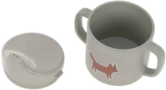 Laessig Little Forest Fox Educational Sippy Cup Plastic with Handles Gray for 6m+m+ 150ml