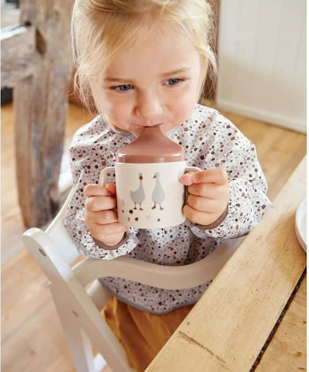 Laessig Little Forest Fox Educational Sippy Cup Plastic with Handles Gray for 6m+m+ 150ml