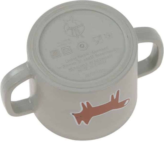Laessig Little Forest Fox Educational Sippy Cup Plastic with Handles Gray for 6m+m+ 150ml