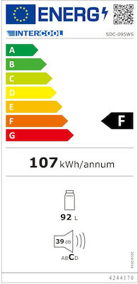 Intercool SDC-095WS Mini Bar 92lt Υ84.2xΠ47.5xΒ44.8εκ. Λευκό