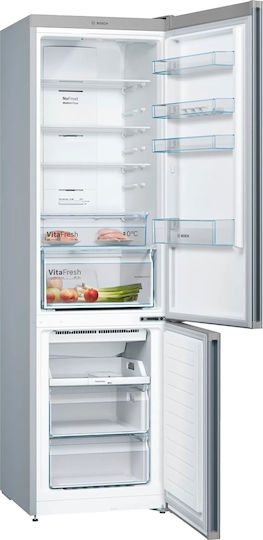 Bosch Ψυγειοκαταψύκτης 368lt Total NoFrost Υ203xΠ60xΒ66εκ. Inox KGN39MLEB
