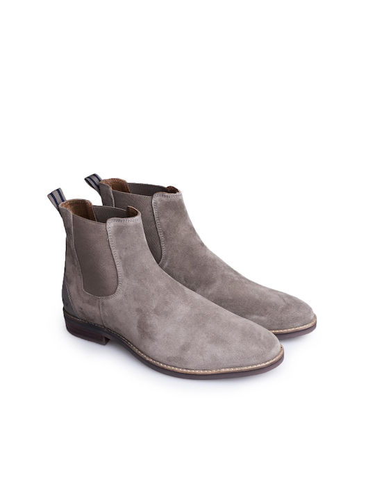 Mexx Men's Suede Chelsea Ankle Boots Taupe