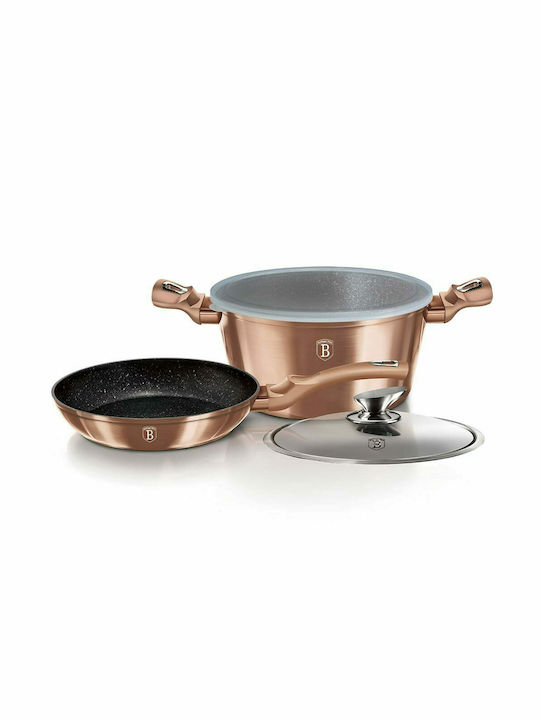 Berlinger Haus Metallic Line Aluminum Cookware Set with Copper Interior Coating 2 Pieces