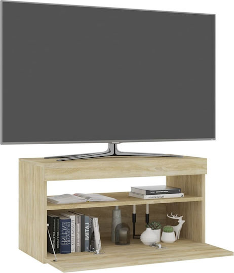 Stand TV Cu Iluminare LED Bej L75xA35xÎ40cm