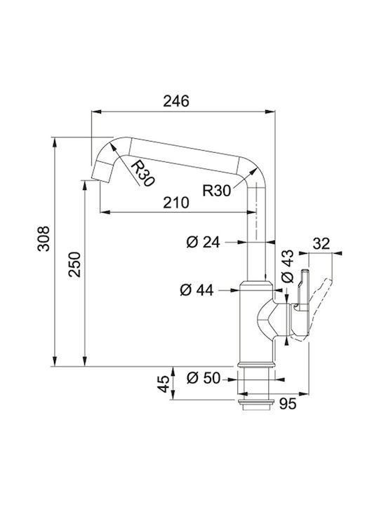 Franke Urban Standard Küchenarmatur Zähler Onyx