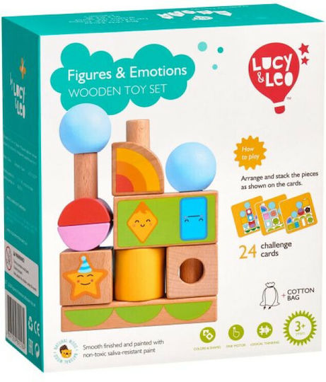 Lucy & Leo Stapelspielzeug Stapelspiel Emotionen aus Holz für 36++ Monate