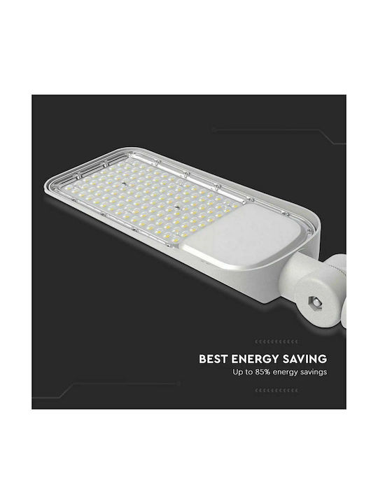 V-TAC Εξωτερικό Φωτιστικό LED Δρόμου 100W με Ψυχρό Λευκό Φως IP65 Λευκό