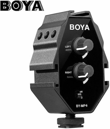 Boya BY-MP4 Mixer De Sunet Cu Două Canale Și Ieșire 3.5mm Accesorii Pentru Microfoane