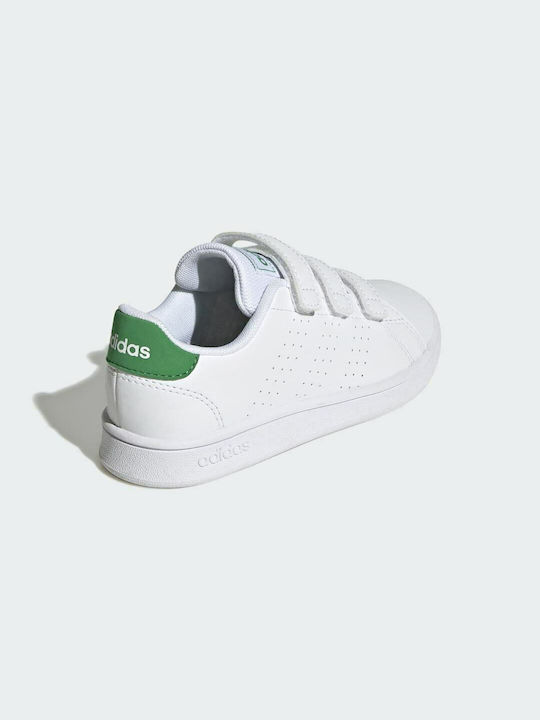 Adidas Παιδικά Sneakers Advantage με Σκρατς Cloud White / Green / Core Black