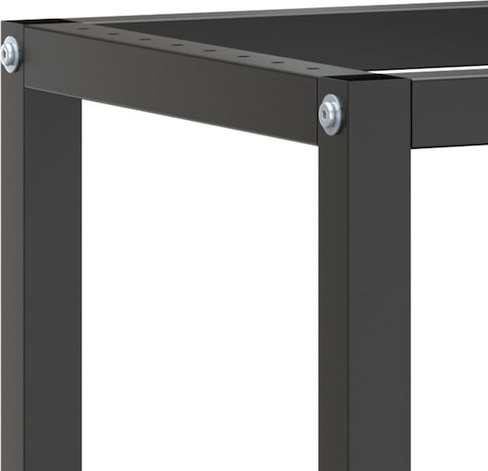 vidaXL Desk Base made of Metal Black - Red 210x50x79cm