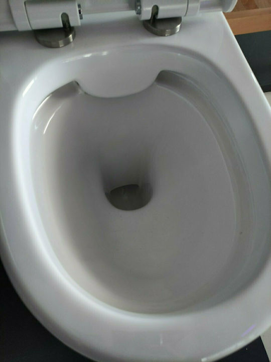Creavit Athena Stehende Toilette mit Spülung mit Deckel Thermoplast Sanftes Schließen Weiße