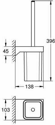 Grohe Selection Cube 40857000 Metallisch Badezimmer Toilettenbürste Weiß