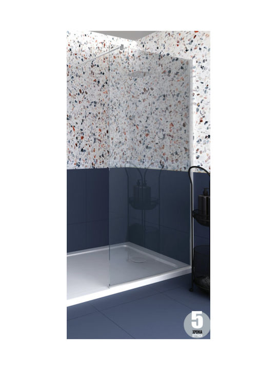 Orabella Serena Shower Screen for Shower 68-70x185cm Clean Glass Chrome