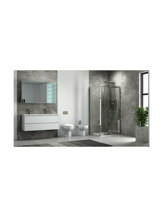 Karag M 4S + SN-10 Kabine für Dusche mit Aufklappbar Tür 91x70x190cm Klarglas