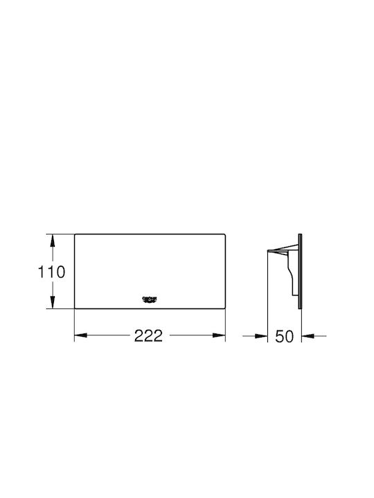 Grohe Plus Wall Mounted Bathroom Shelf Glass with 1 Shelf 22x11x5cm