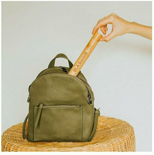 OLABamboo Toothbrush Travel Case Θήκη Ταξιδίου Οδοντόβουρτσας Μπαμπού Καφέ