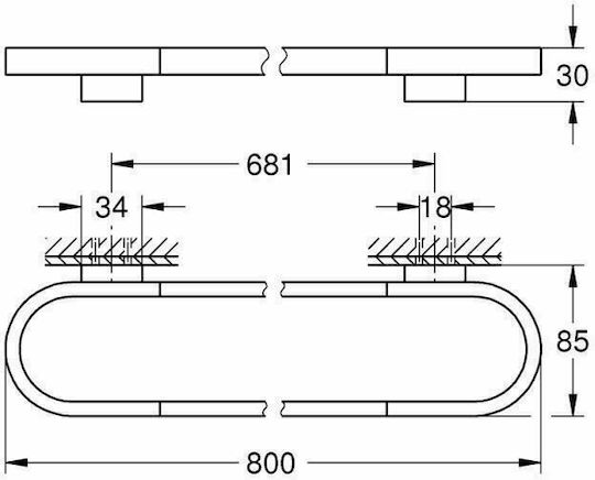Grohe Selection Wall-Mounted With Screws