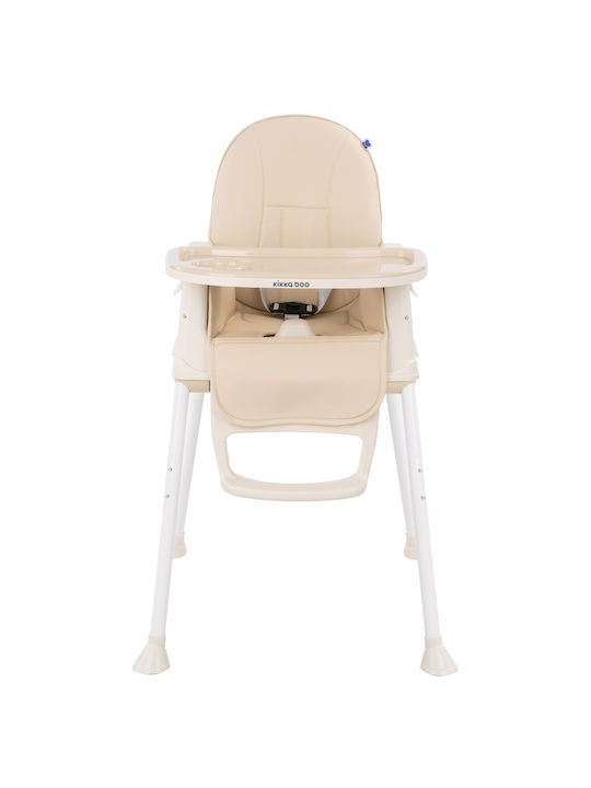 Kikka Boo Creamy Highchair 3 in 1 with Metal Frame & Leatherette Seat Beige